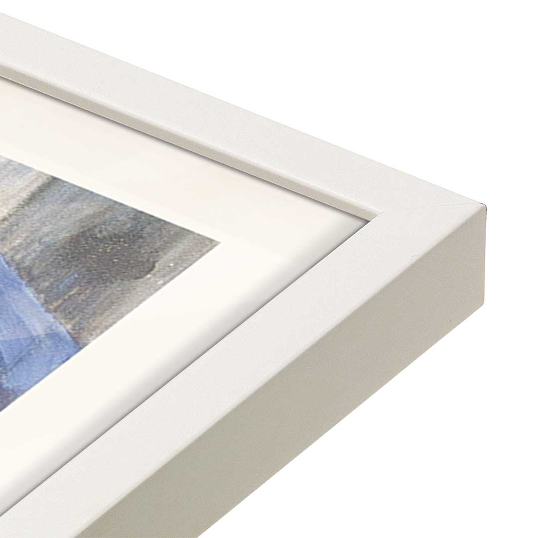 [Color:Opaque White], Picture of art in a Opaque White frame at an angle