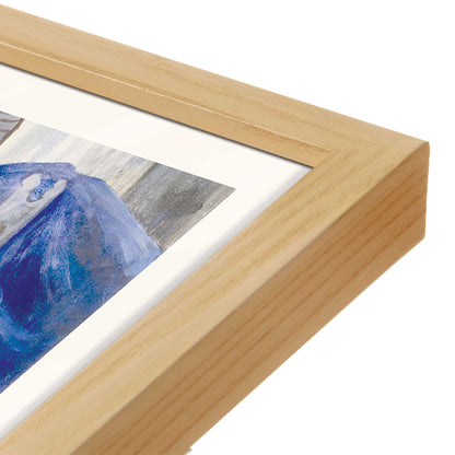 [Color:American Maple], Picture of art in a American Maple frame at an angle