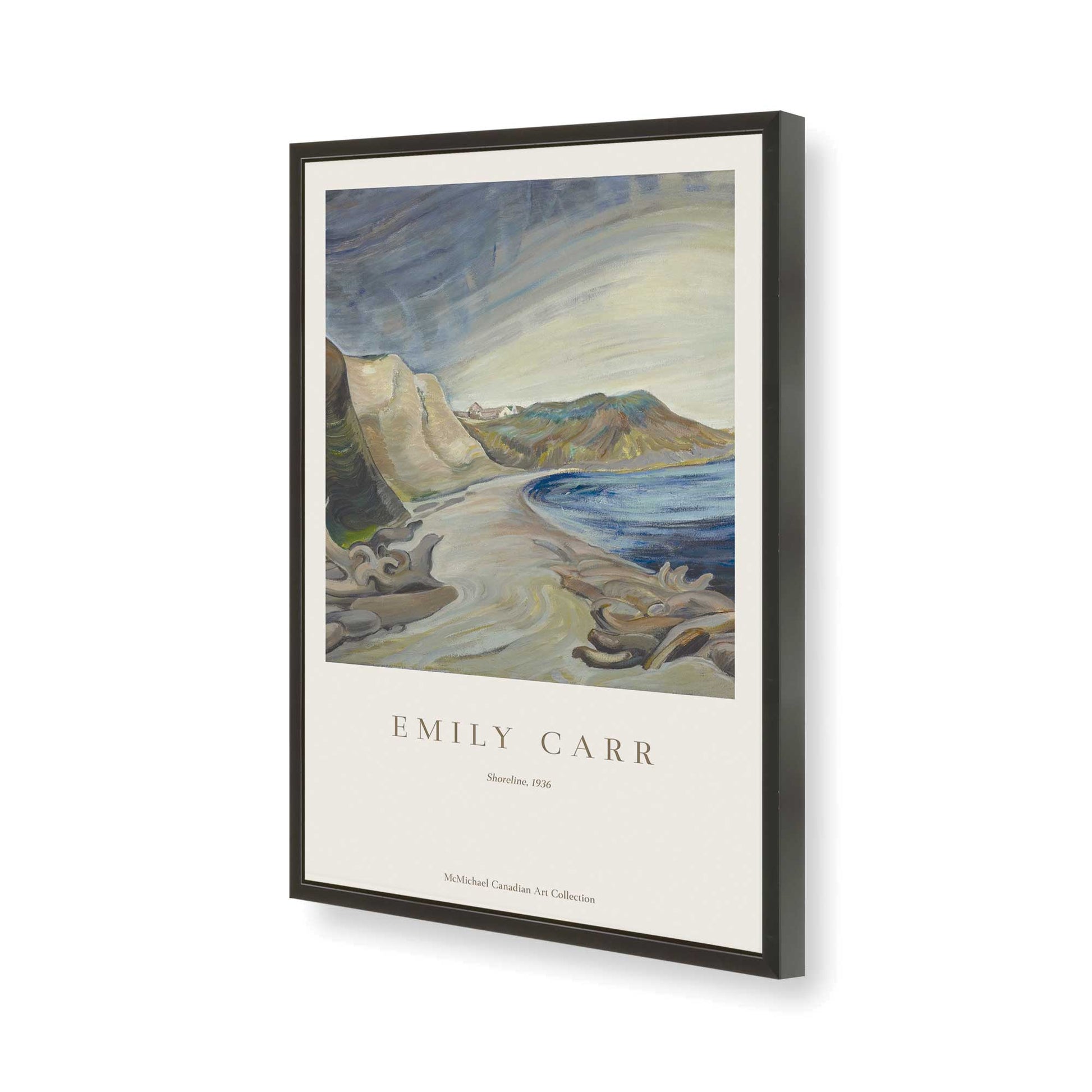 [Color:Satin Black], Picture of art in a Satin Black frame of the corner
