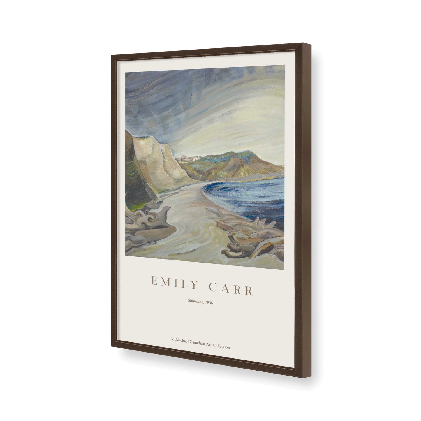 [Color:Brown], Picture of art in a Brown frame of the corner