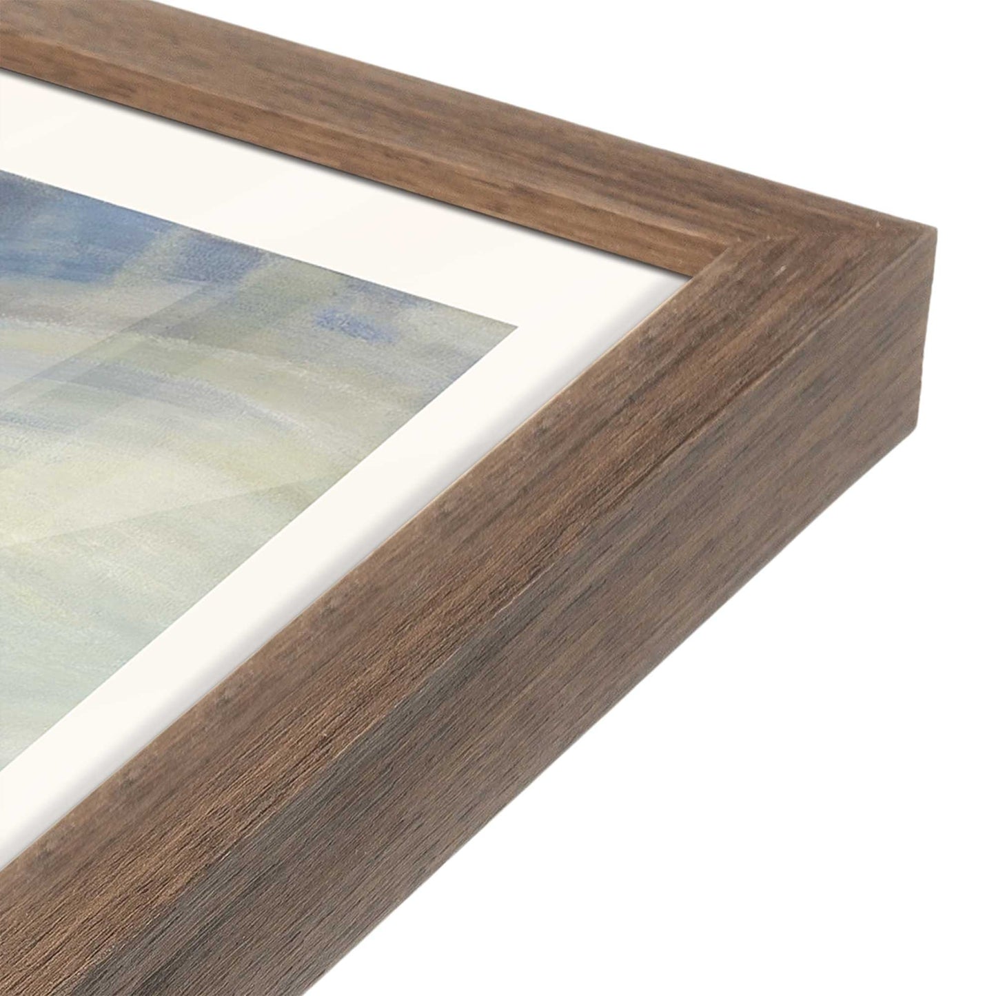 [Color:Walnut], Picture of art in a Walnut frame at an angle