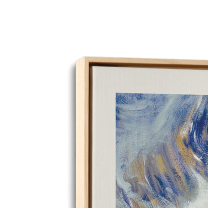 [Color:American Maple], Picture of art in a American Maple frame at an angle