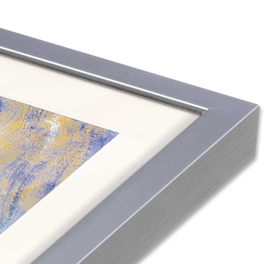 [Color:Polished Chrome], Picture of art in a Polished Chrome frame at an angle