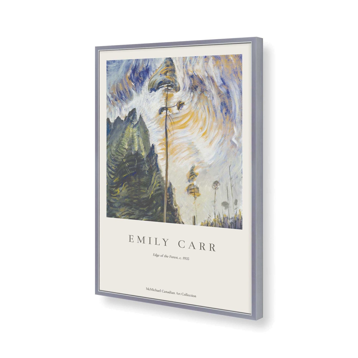 [Color:Polished Chrome], Picture of art in a Polished Chrome frame of the corner