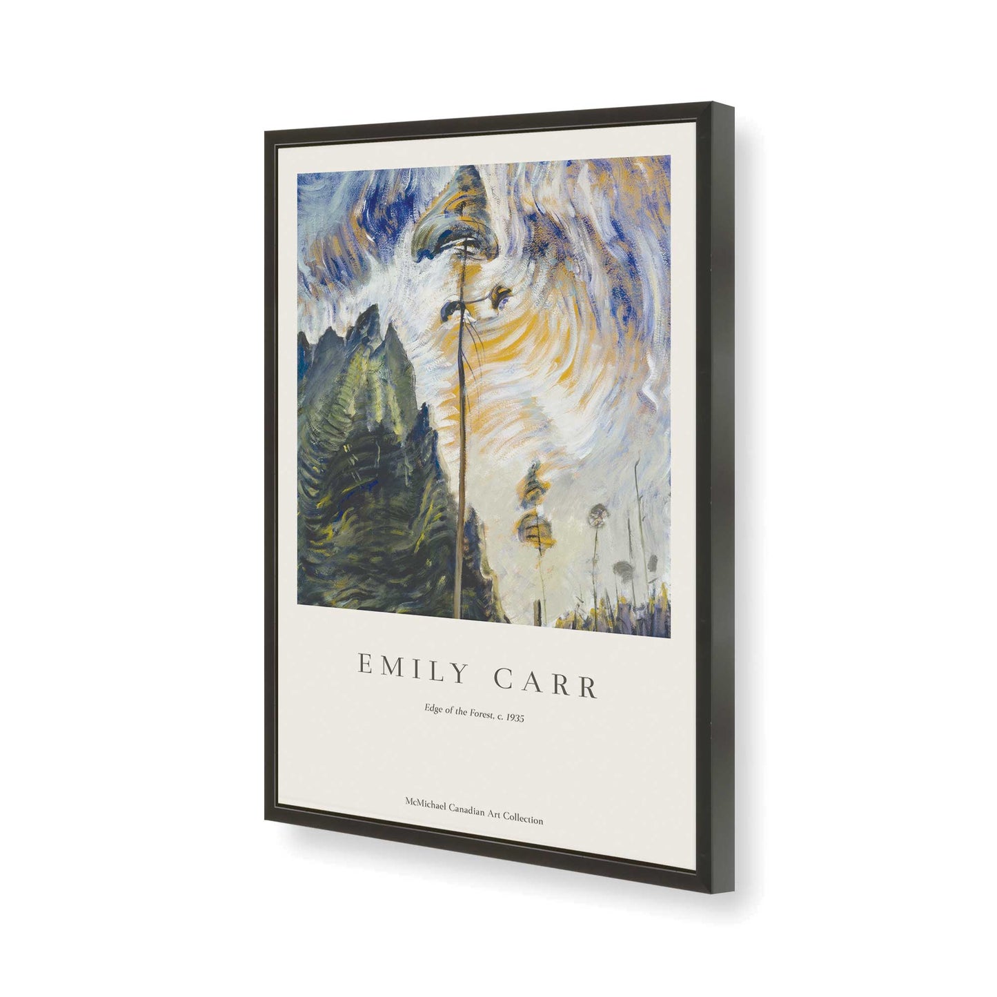 [Color:Satin Black], Picture of art in a Satin Black frame of the corner
