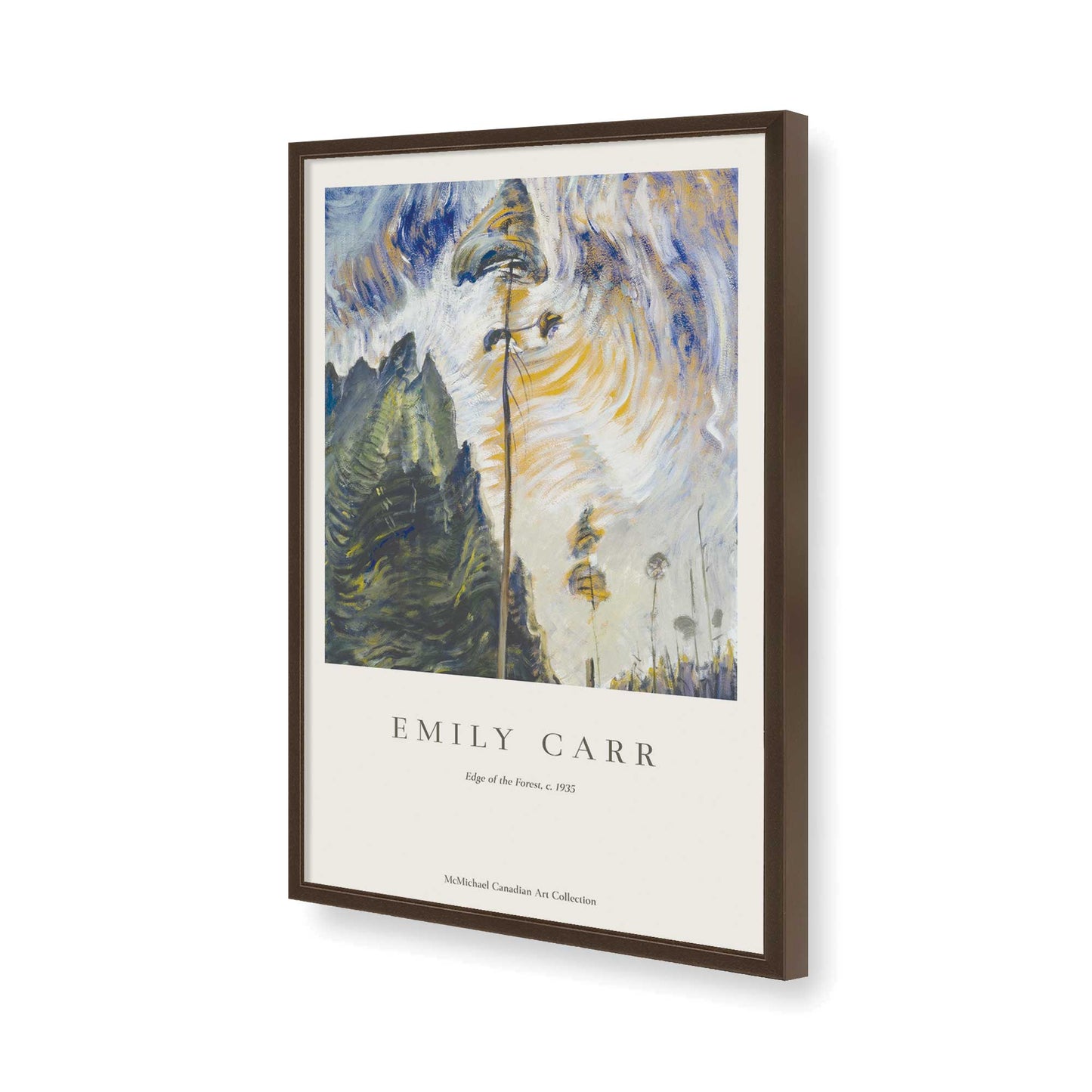 [Color:Brown], Picture of art in a Brown frame of the corner
