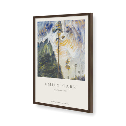 [Color:Brown], Picture of art in a Brown frame of the corner