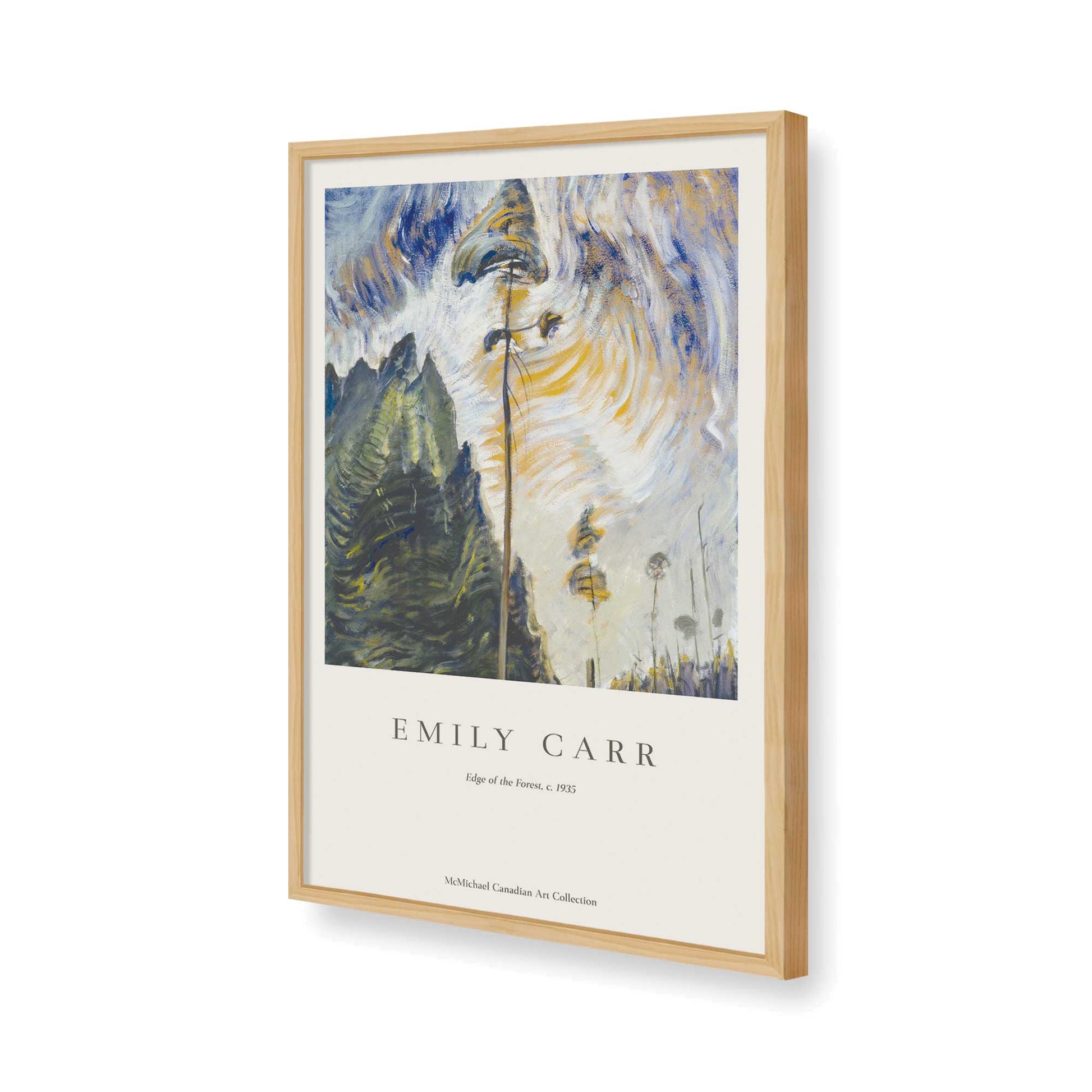 [Color:American Maple], Picture of art in a American Maple frame of the corner