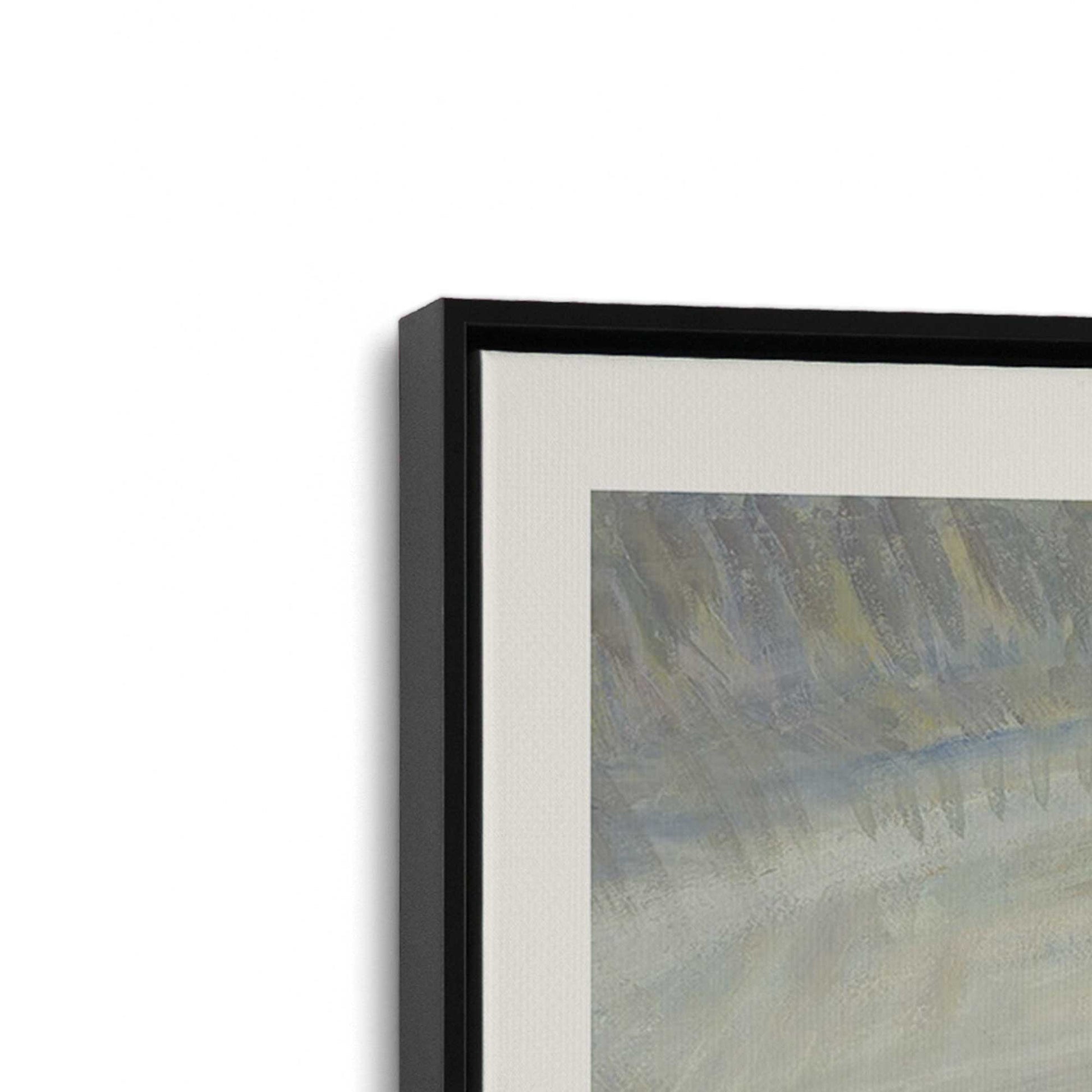 [Color:Satin Black], Picture of art in a Satin Black frame at an angle