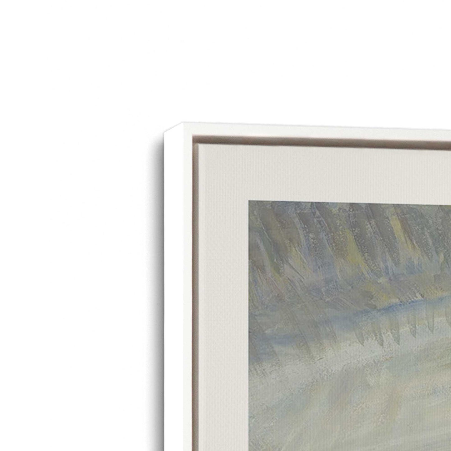 [Color:Opaque White], Picture of art in a White frame at an angle