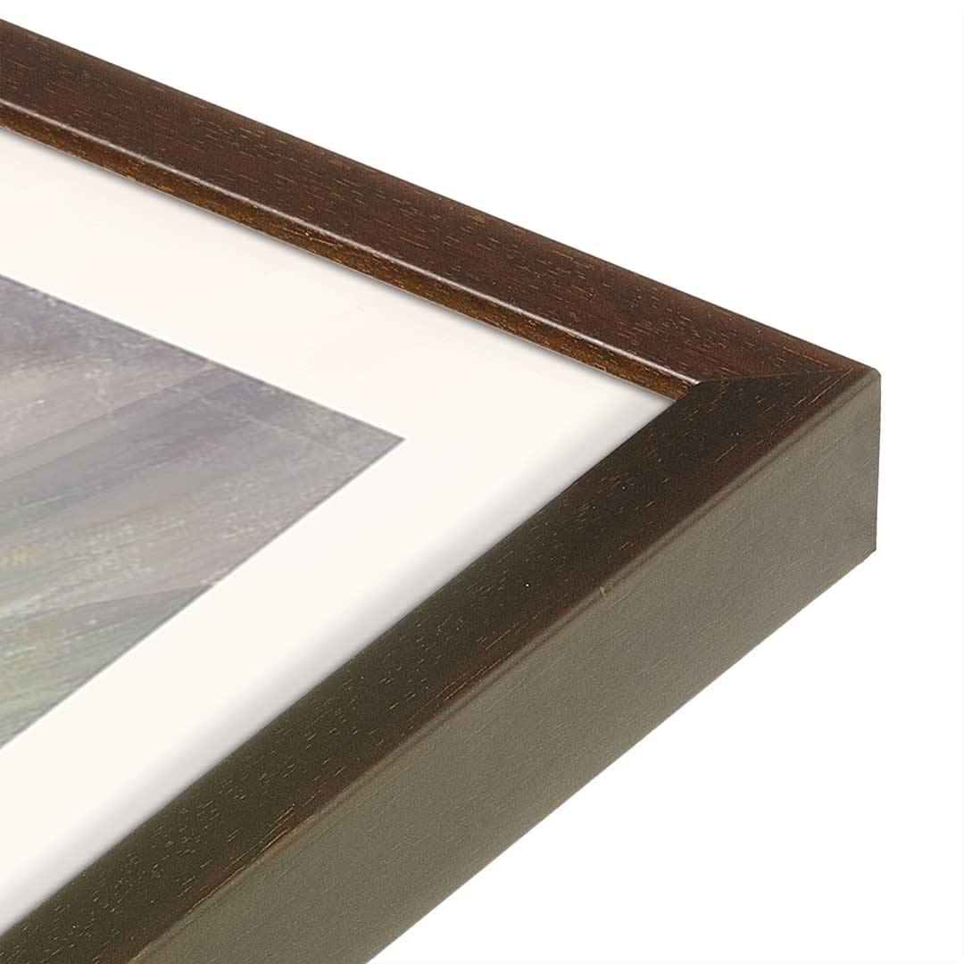 [Color:Belvinder Brown], Picture of art in a Belvinder Brown frame at an angle