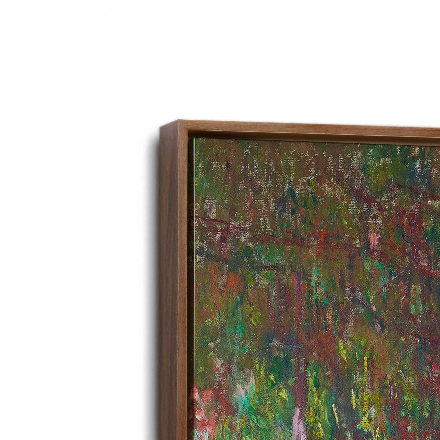 [Color:Walnut], Picture of art in a Walnut frame at an angle
