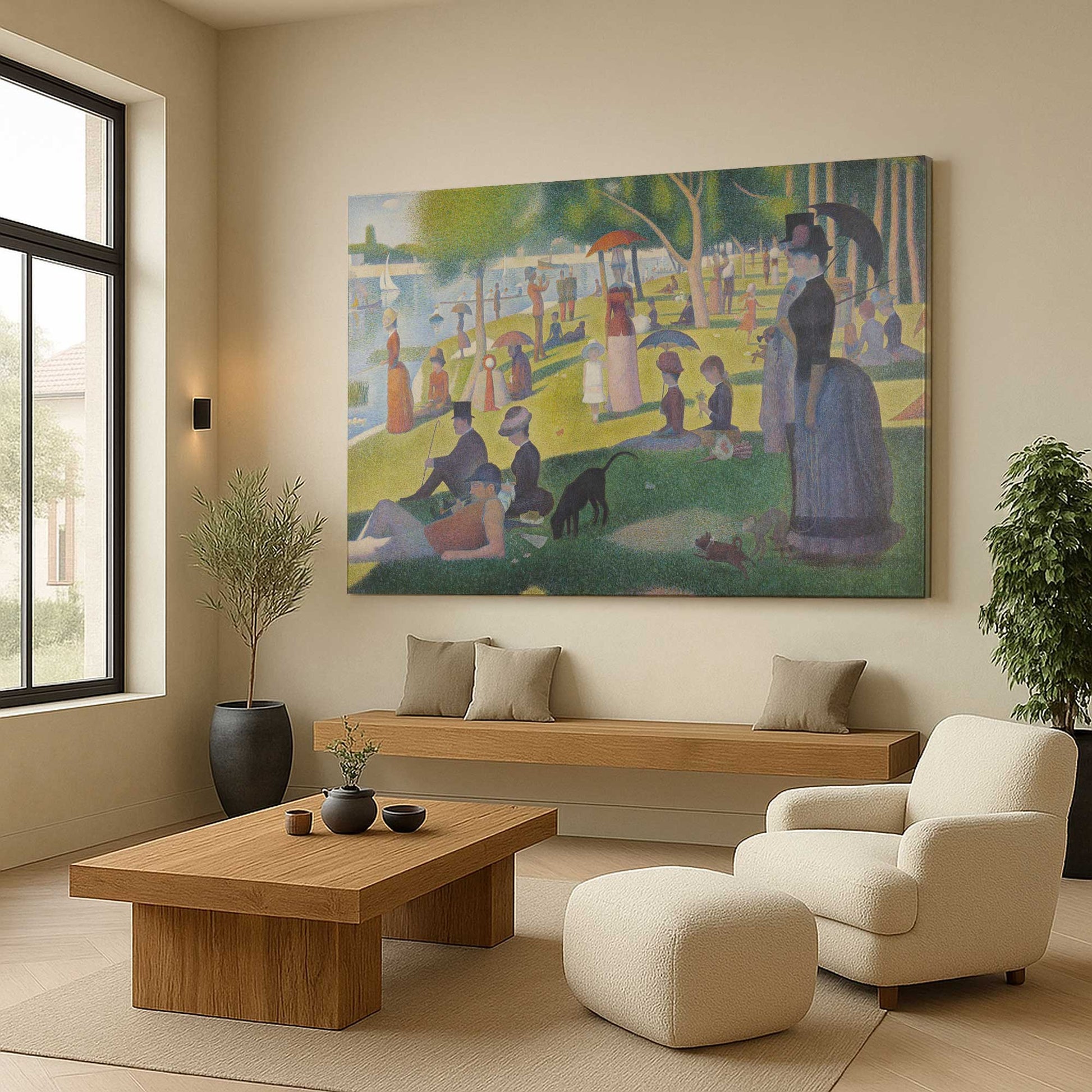 [Color:Stretched Canvas], Picture of art in a room