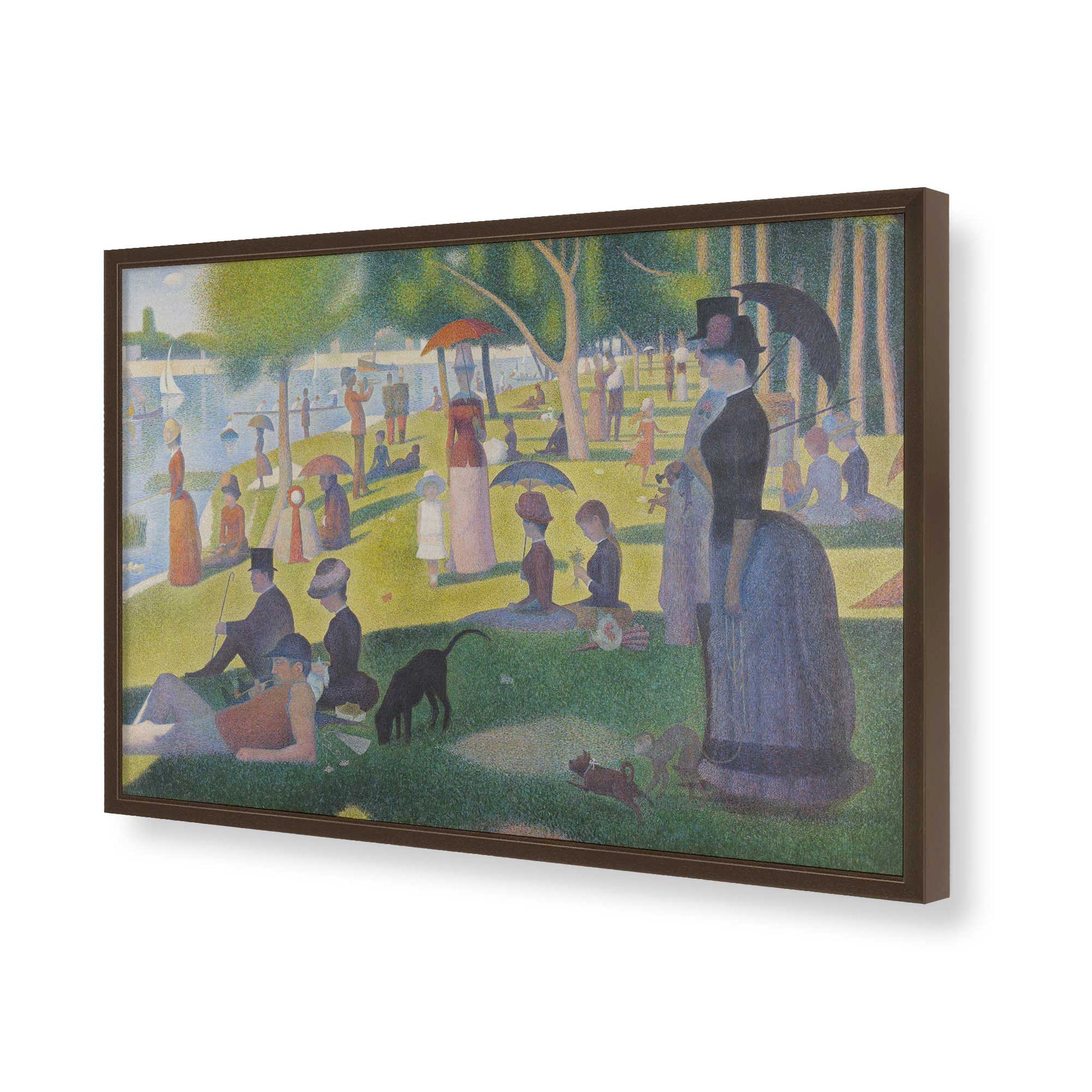 [Color:Brown], Picture of art in a Brown frame of the corner