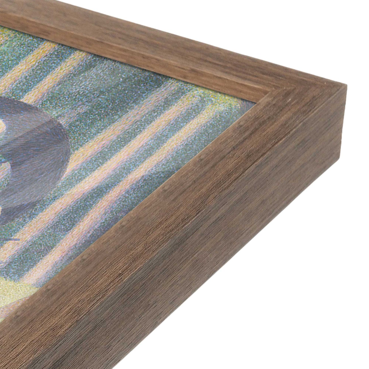 [Color:Walnut], Picture of art in a Walnut frame at an angle