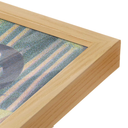 [Color:American Maple], Picture of art in a American Maple frame at an angle
