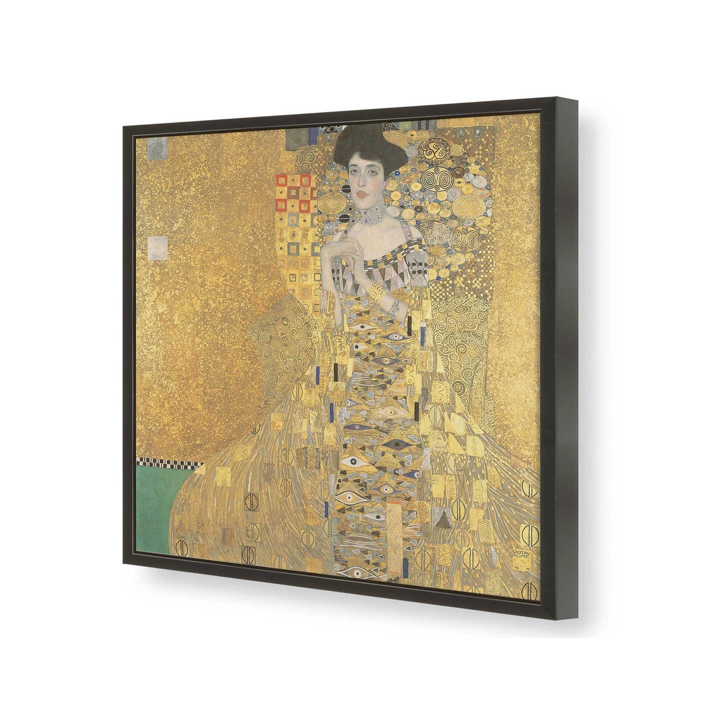 [Color:Satin Black], Picture of art in a Satin Black frame of the corner