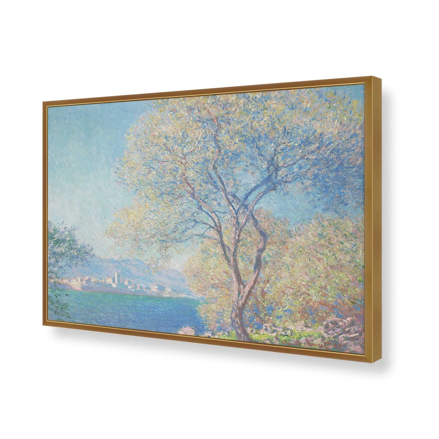 [Color:Polished Gold], Picture of art in a Polished Gold frame of the corner