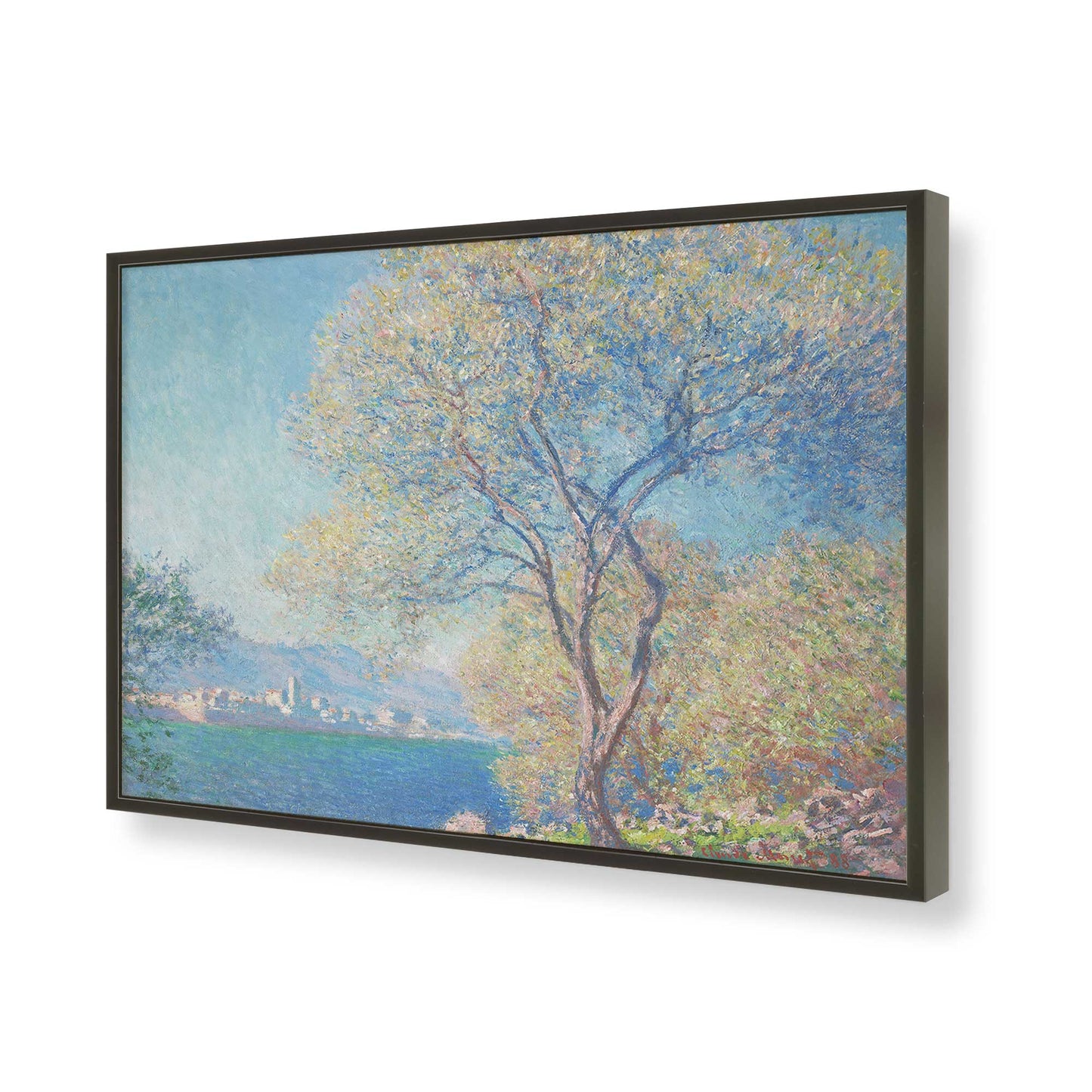[Color:Satin Black], Picture of art in a Satin Black frame of the corner