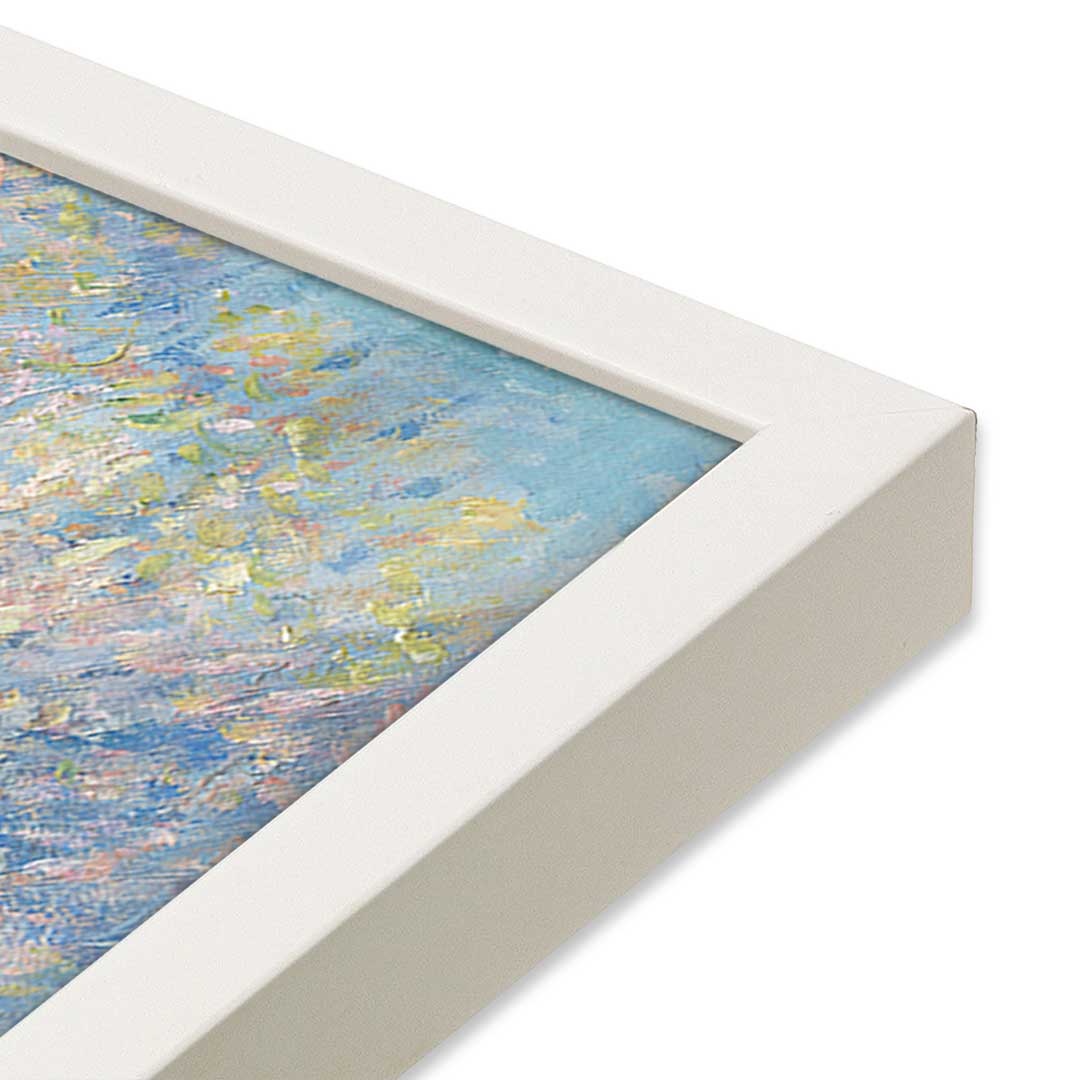 [Color:Opaque White], Picture of art in a Opaque White frame at an angle