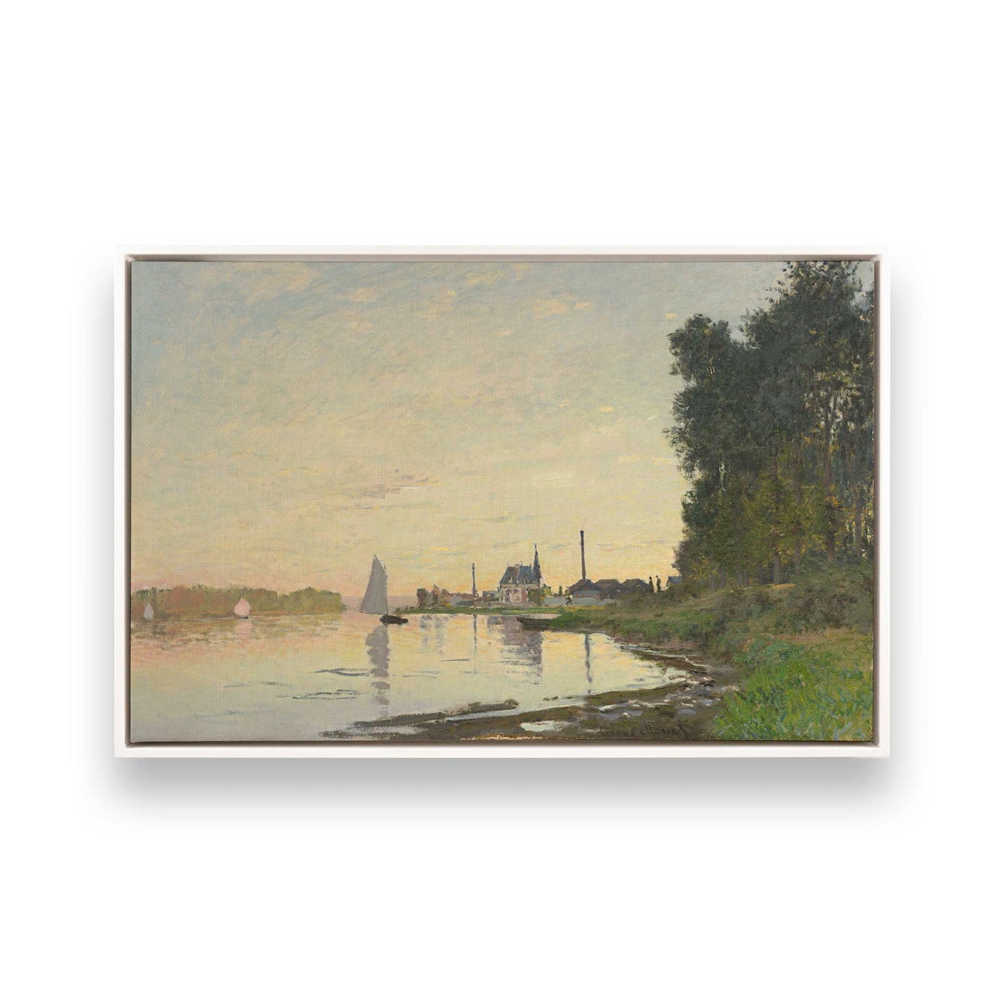 [Color:Opaque White], Picture of art in a White frame