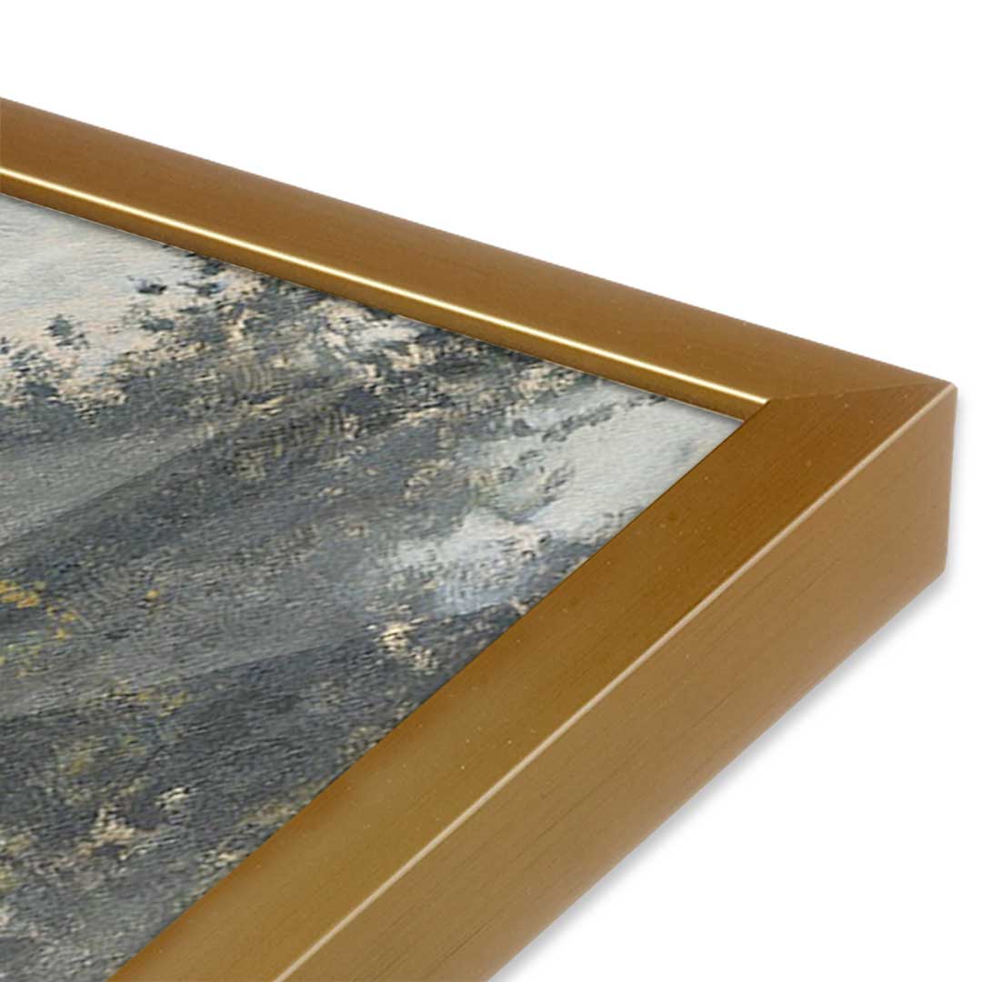 [Color:Polished Gold], Picture of art in a Polished Gold frame at an angle