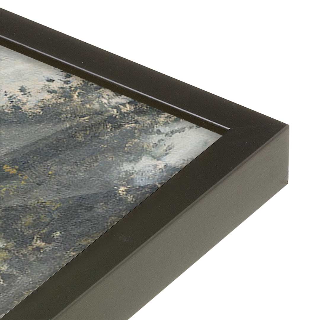 [Color:Satin Black], Picture of art in a Satin Black frame at an angle