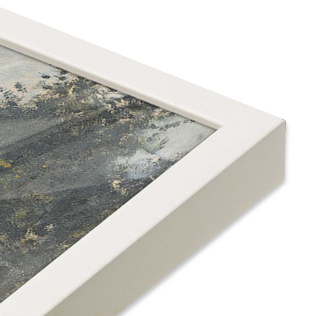 [Color:Opaque White], Picture of art in a Opaque White frame at an angle