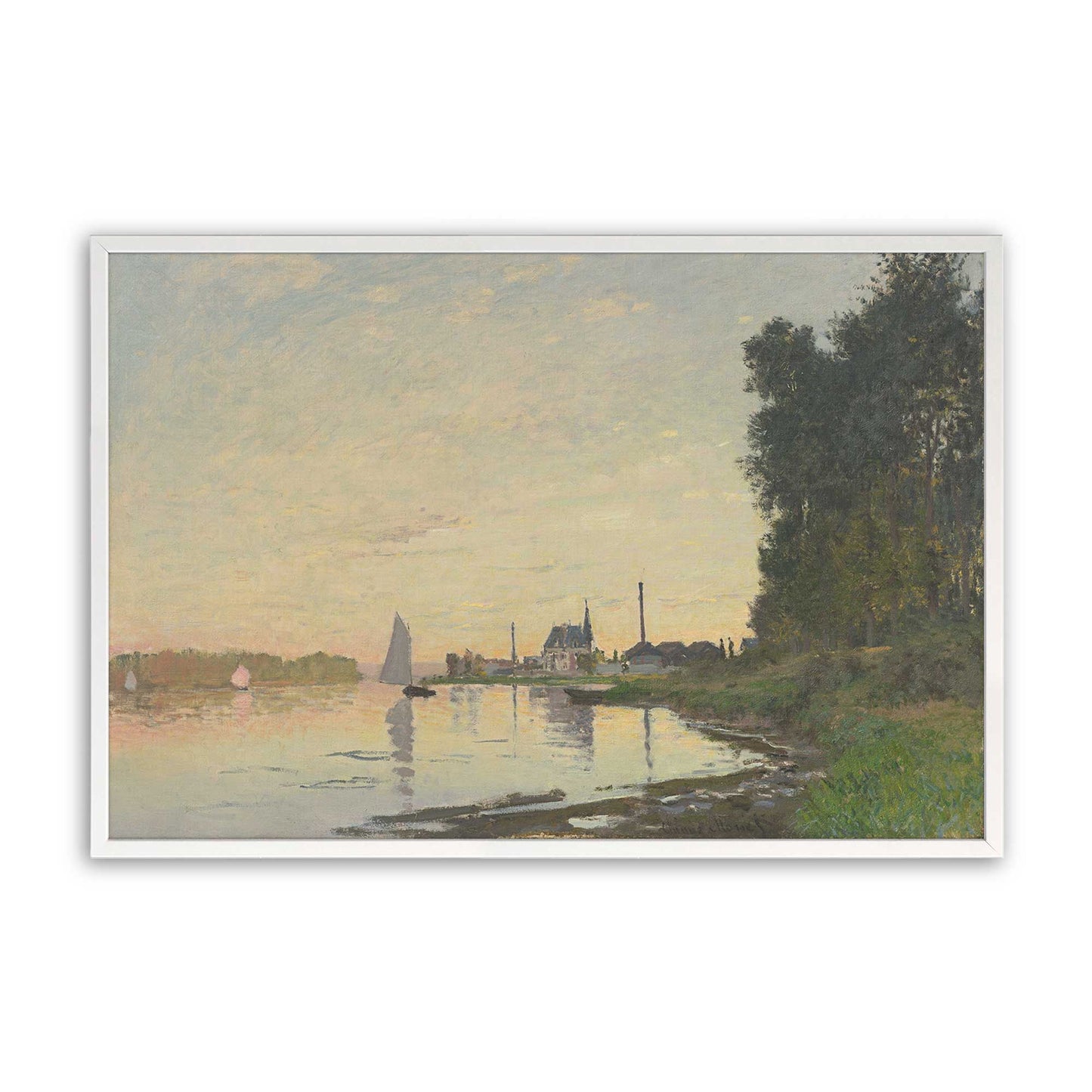 [Color:Opaque White], Picture of art in a Opaque White frame