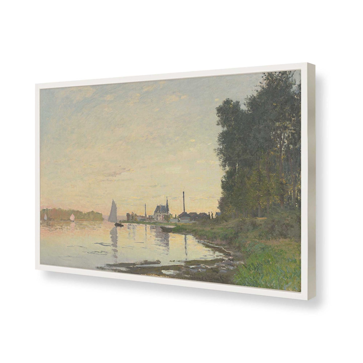[Color:Opaque White], Picture of art in a Opaque White frame of the corner