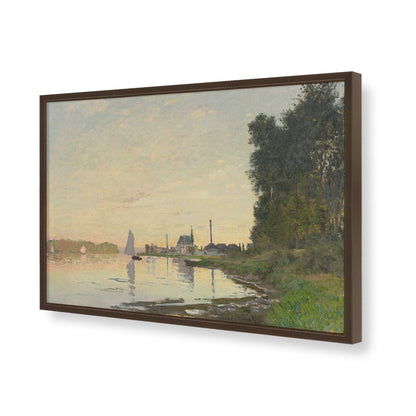 [Color:Brown], Picture of art in a Brown frame of the corner