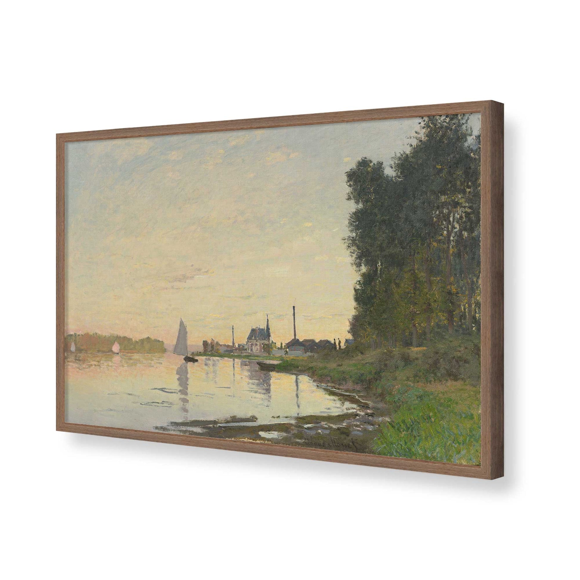 [Color:Walnut], Picture of art in a Walnut frame of the corner