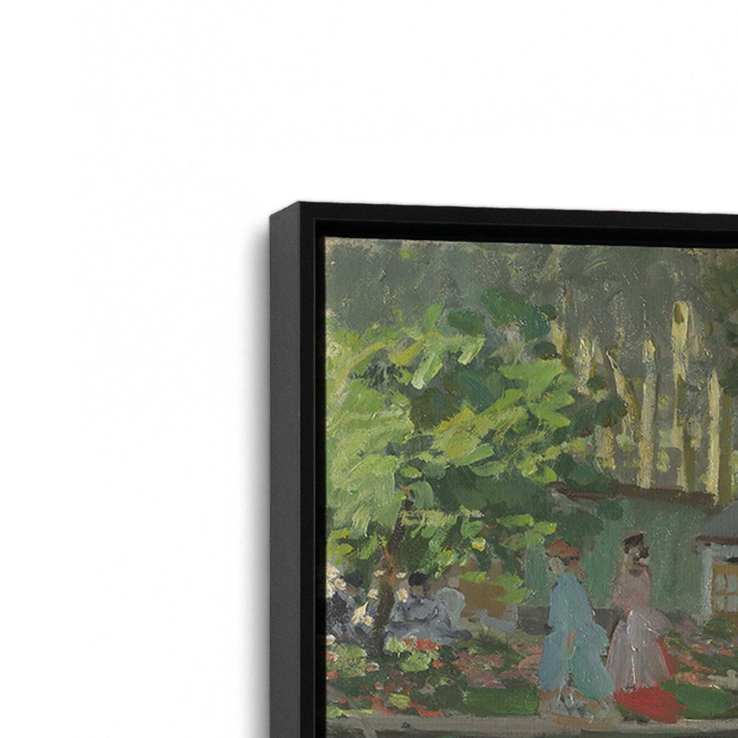 [Color:Satin Black], Picture of art in a Satin Black frame at an angle