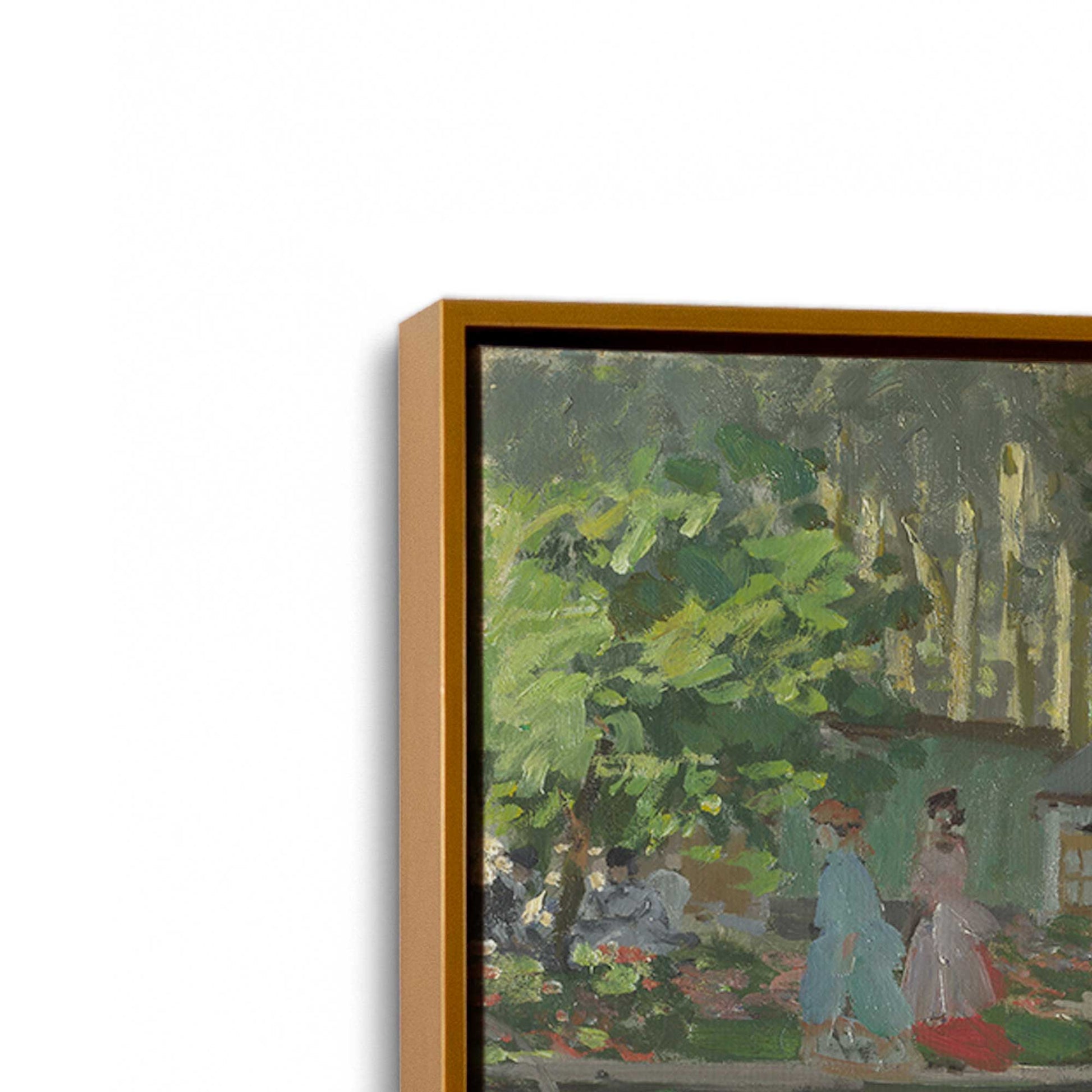 [Color:Polished Gold], Picture of art in a Polished Gold frame at an angle