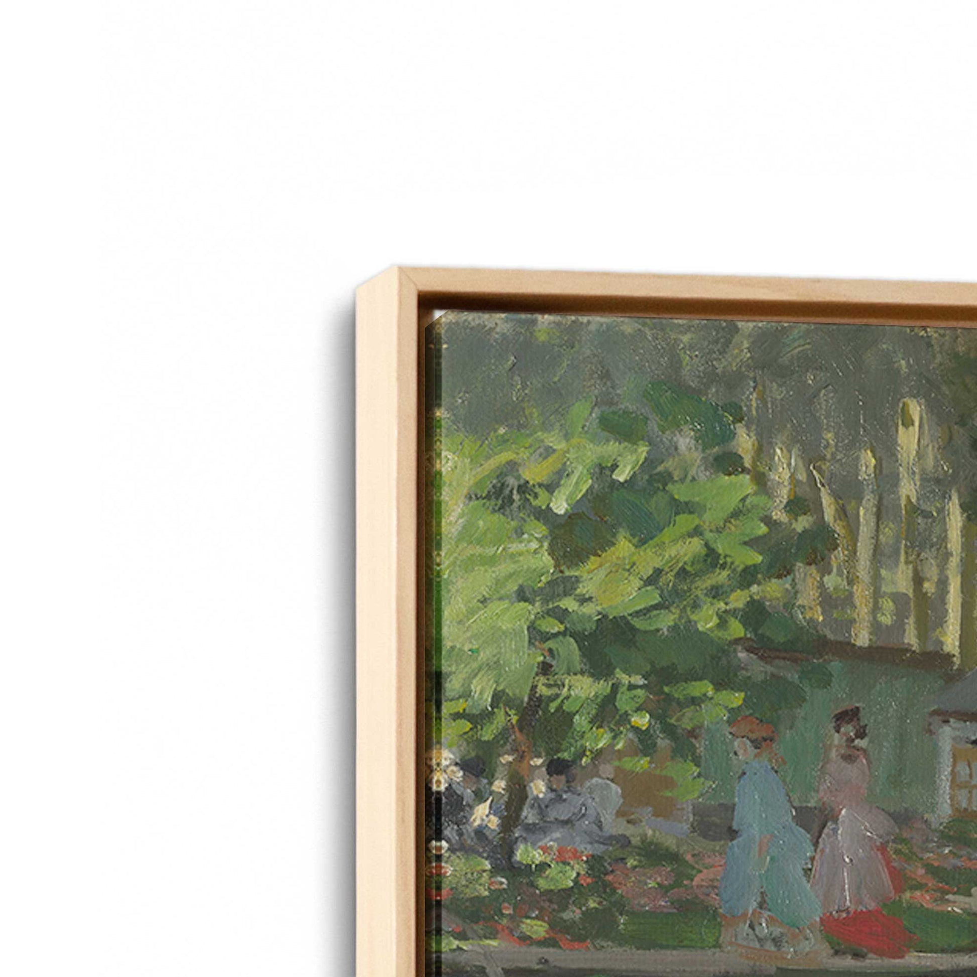 [Color:American Maple], Picture of art in a American Maple frame at an angle