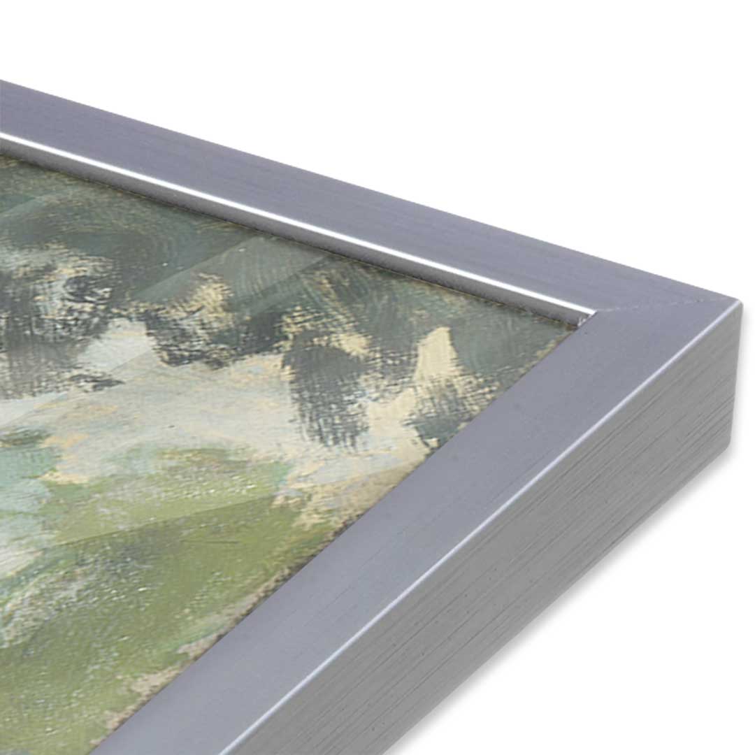 [Color:Polished Chrome], Picture of art in a Polished Chrome frame at an angle