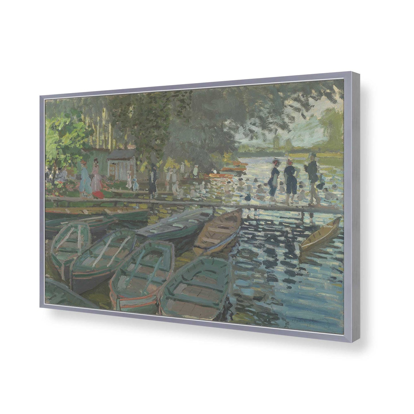 [Color:Polished Chrome], Picture of art in a Polished Chrome frame of the corner