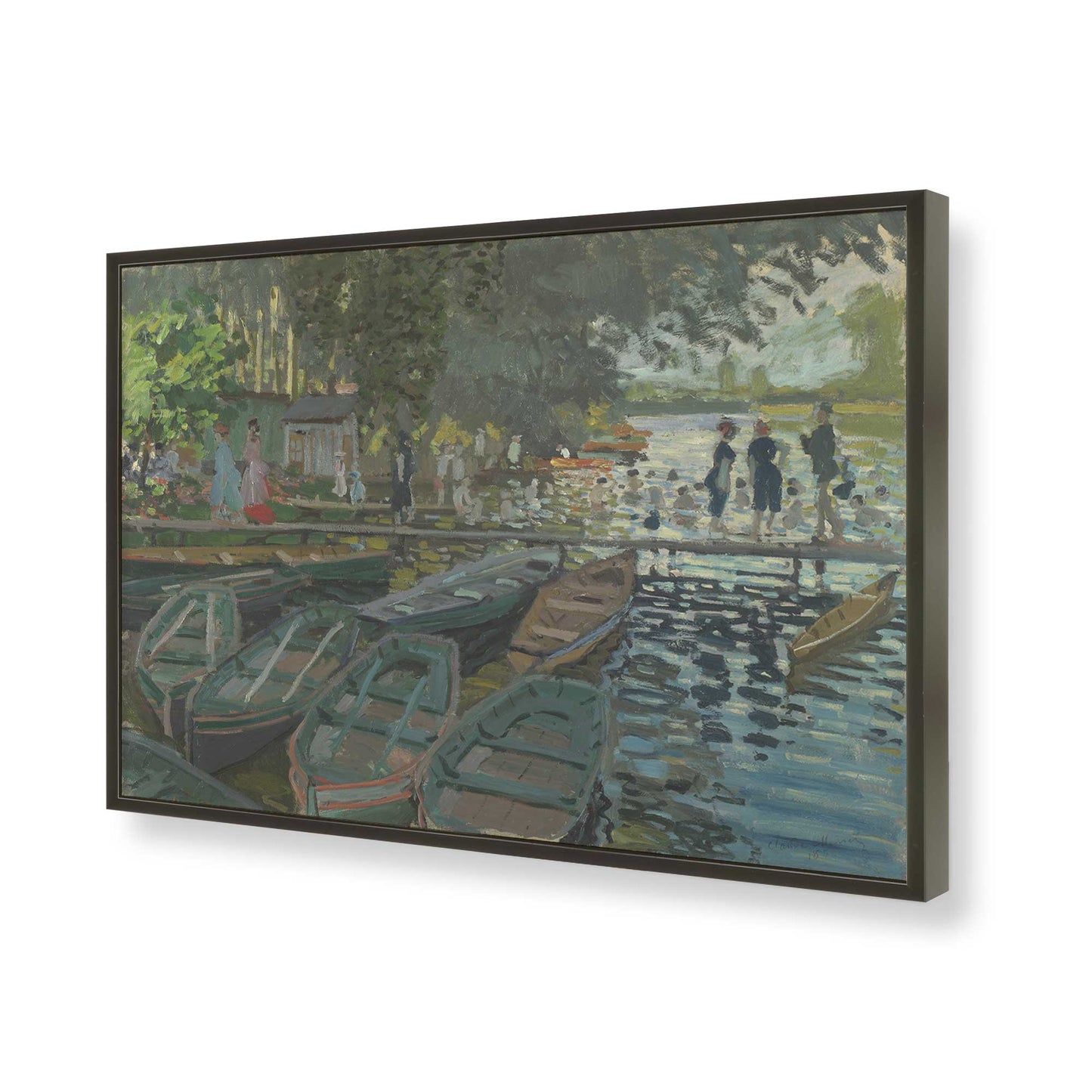 [Color:Satin Black], Picture of art in a Satin Black frame of the corner