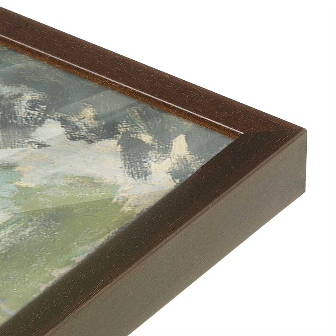 [Color:Belvinder Brown], Picture of art in a Belvinder Brown frame at an angle