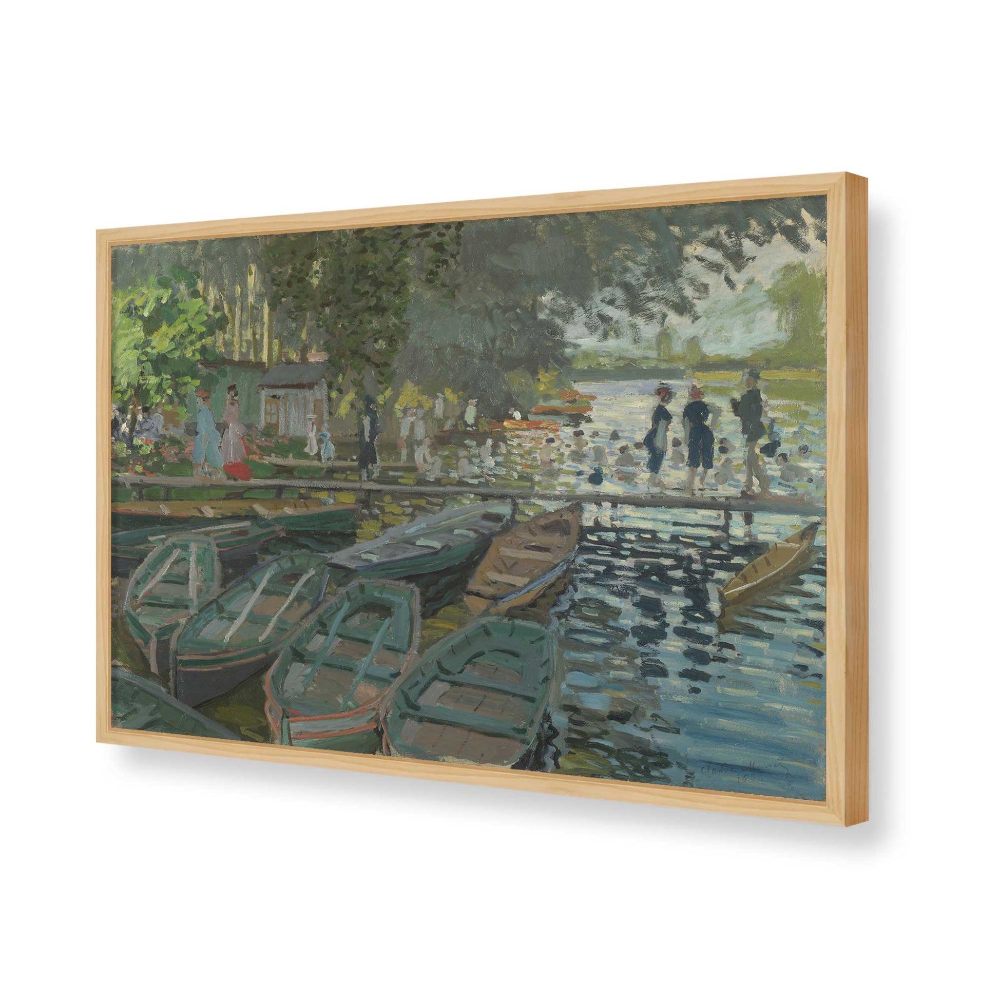 [Color:American Maple], Picture of art in a American Maple frame of the corner