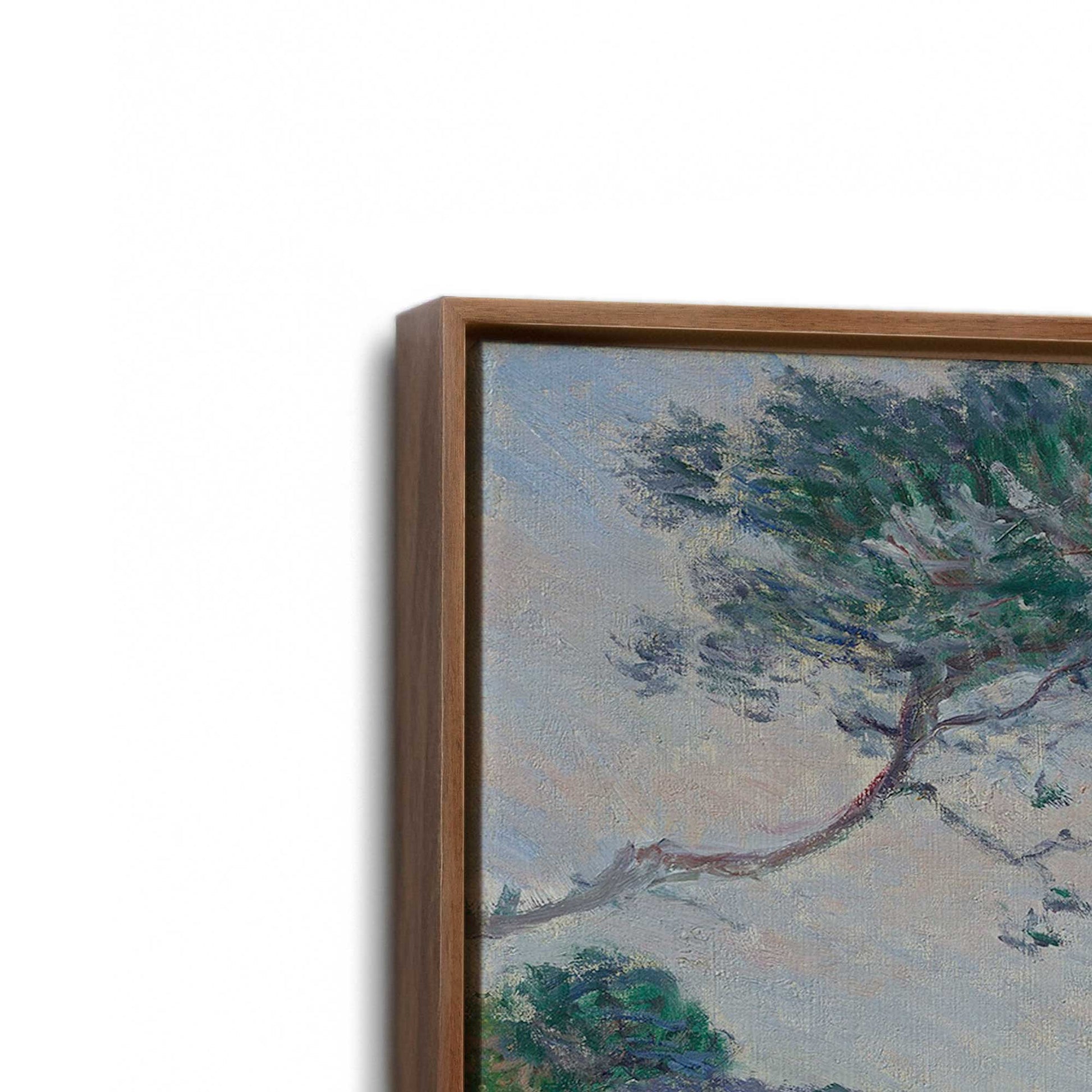 [Color:Walnut], Picture of art in a Walnut frame at an angle