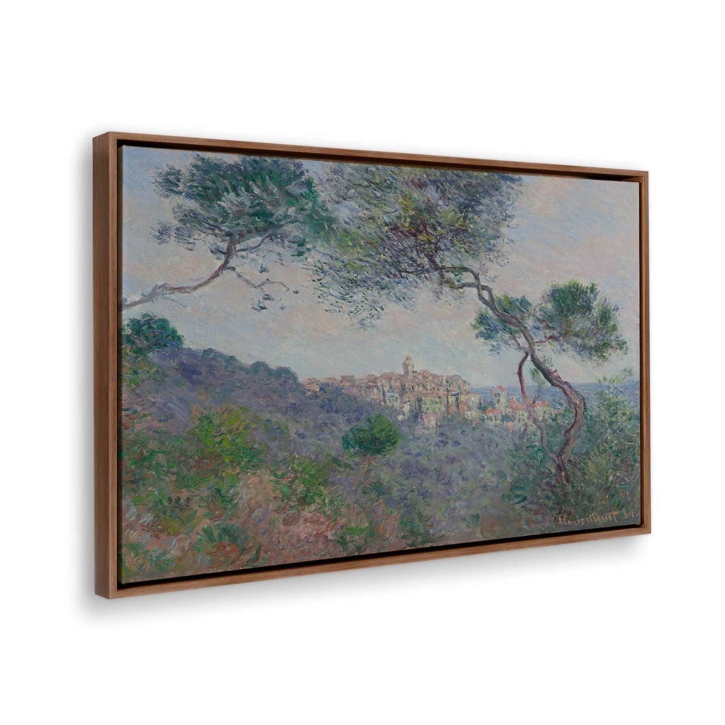 [Color:Walnut], Picture of the corner of the art