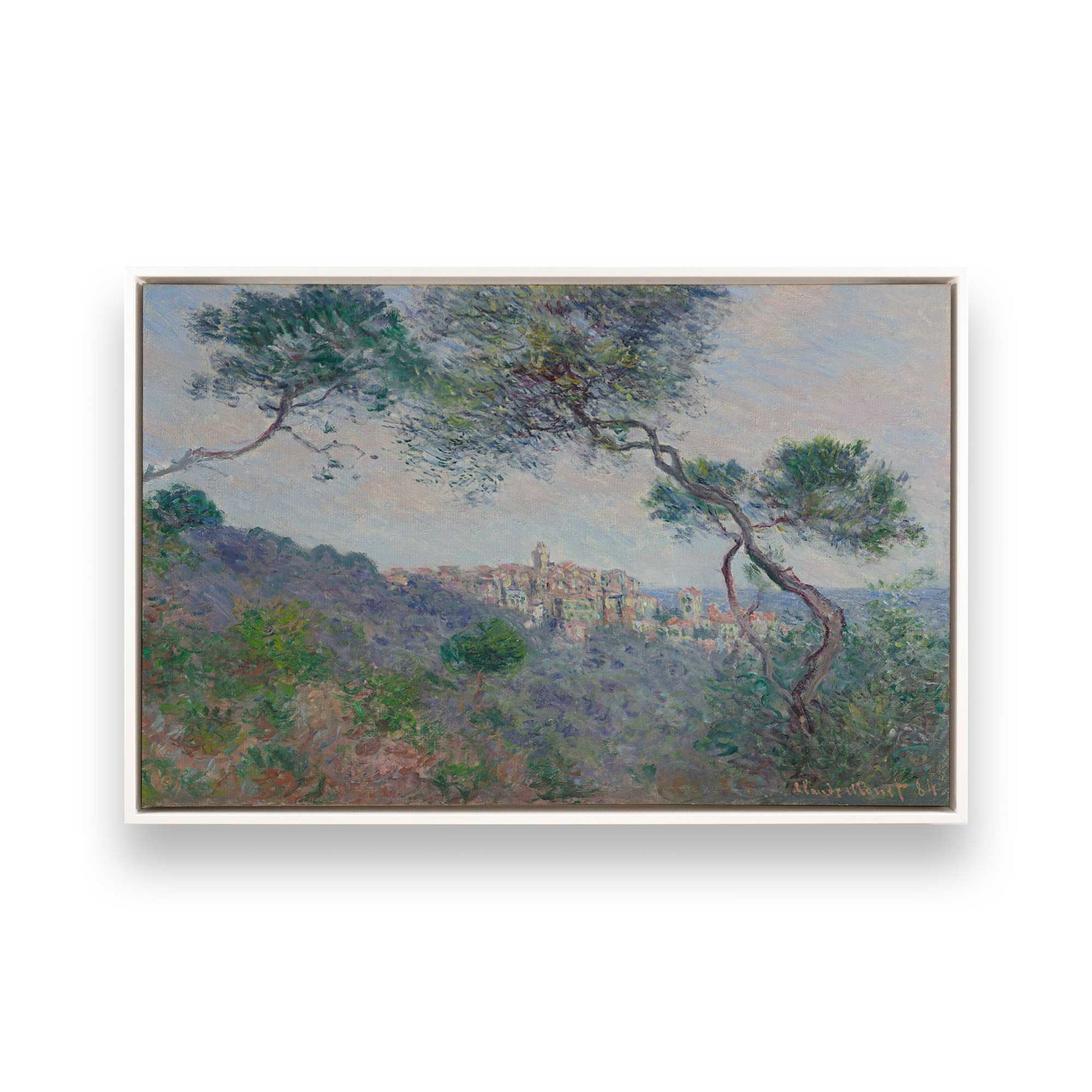 [Color:Opaque White], Picture of art in a White frame