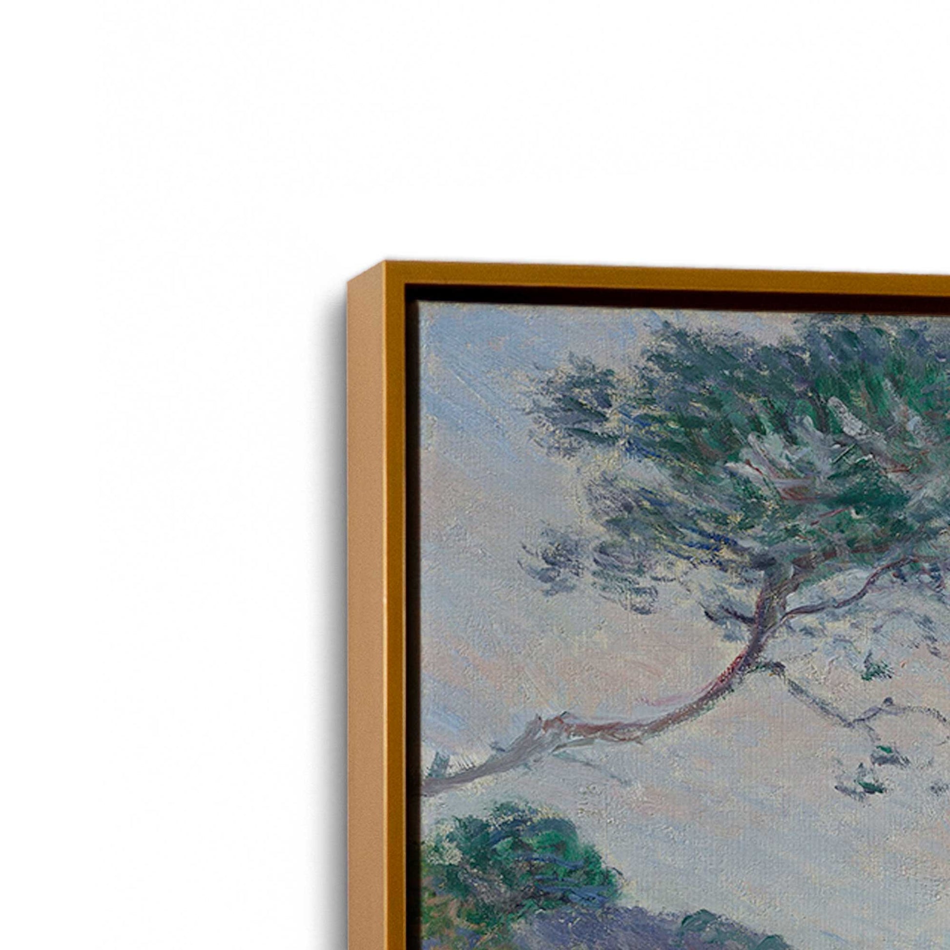 [Color:Polished Gold], Picture of art in a Polished Gold frame at an angle