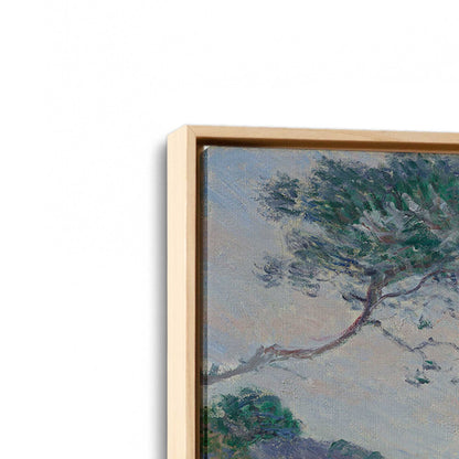 [Color:American Maple], Picture of art in a American Maple frame at an angle