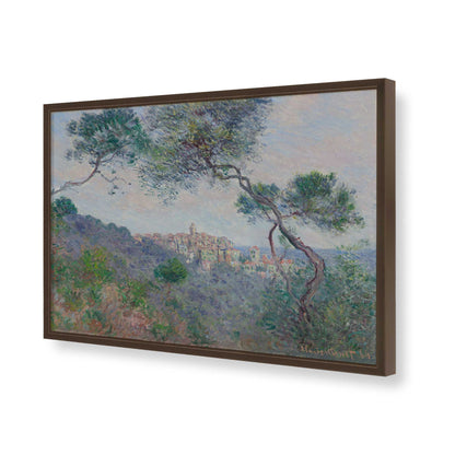 [Color:Brown], Picture of art in a Brown frame of the corner