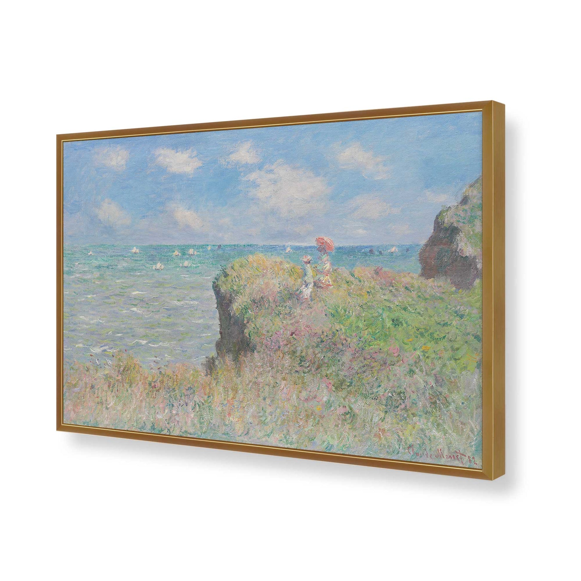 [Color:Polished Gold], Picture of art in a Polished Gold frame of the corner