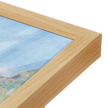 [Color:American Maple], Picture of art in a American Maple frame at an angle