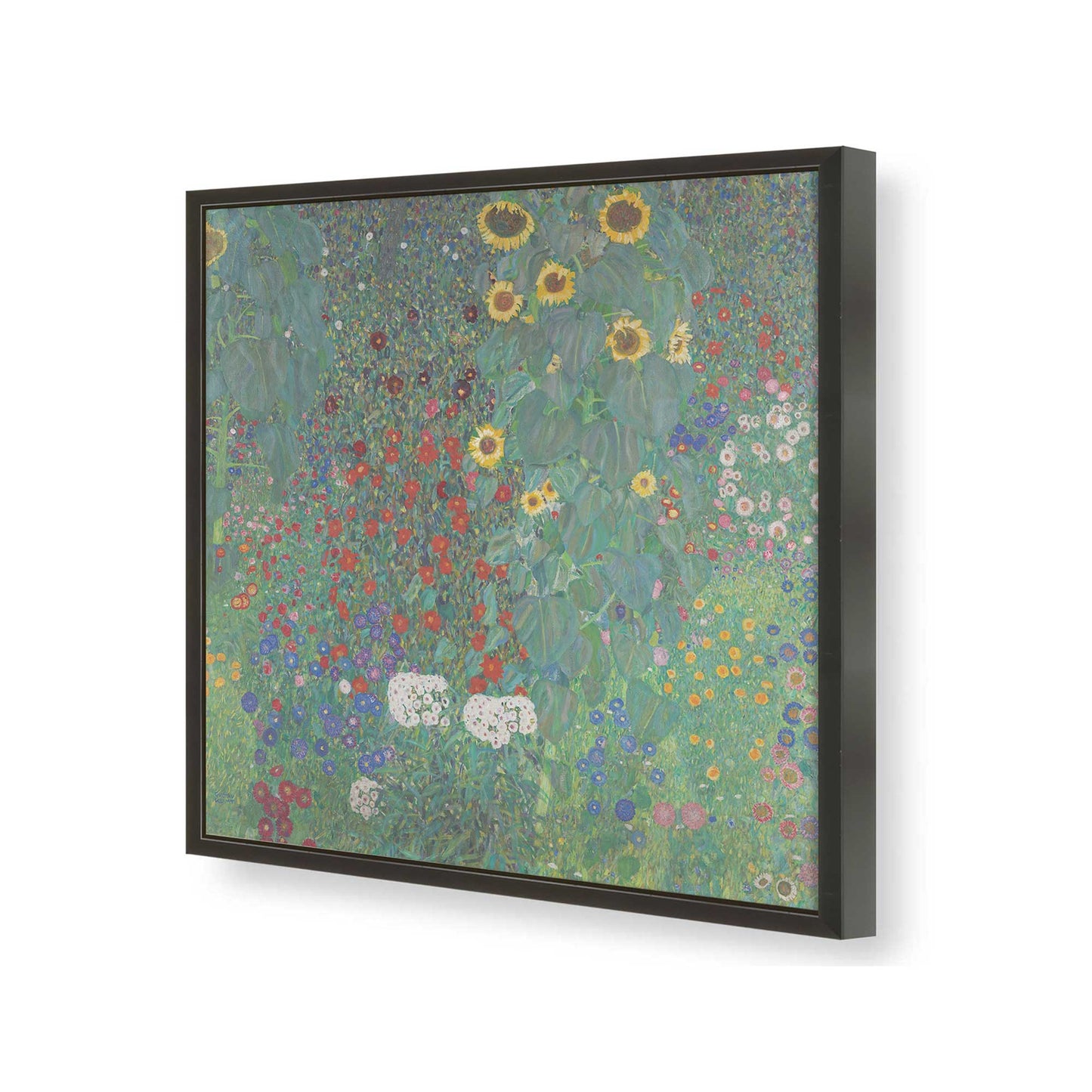 [Color:Satin Black], Picture of art in a Satin Black frame of the corner