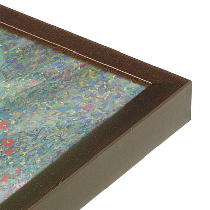 [Color:Espresso], Picture of art in a Espresso frame at an angle